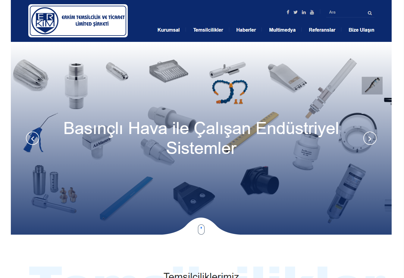 ERKIM TEMSILCILIK web site tasarm