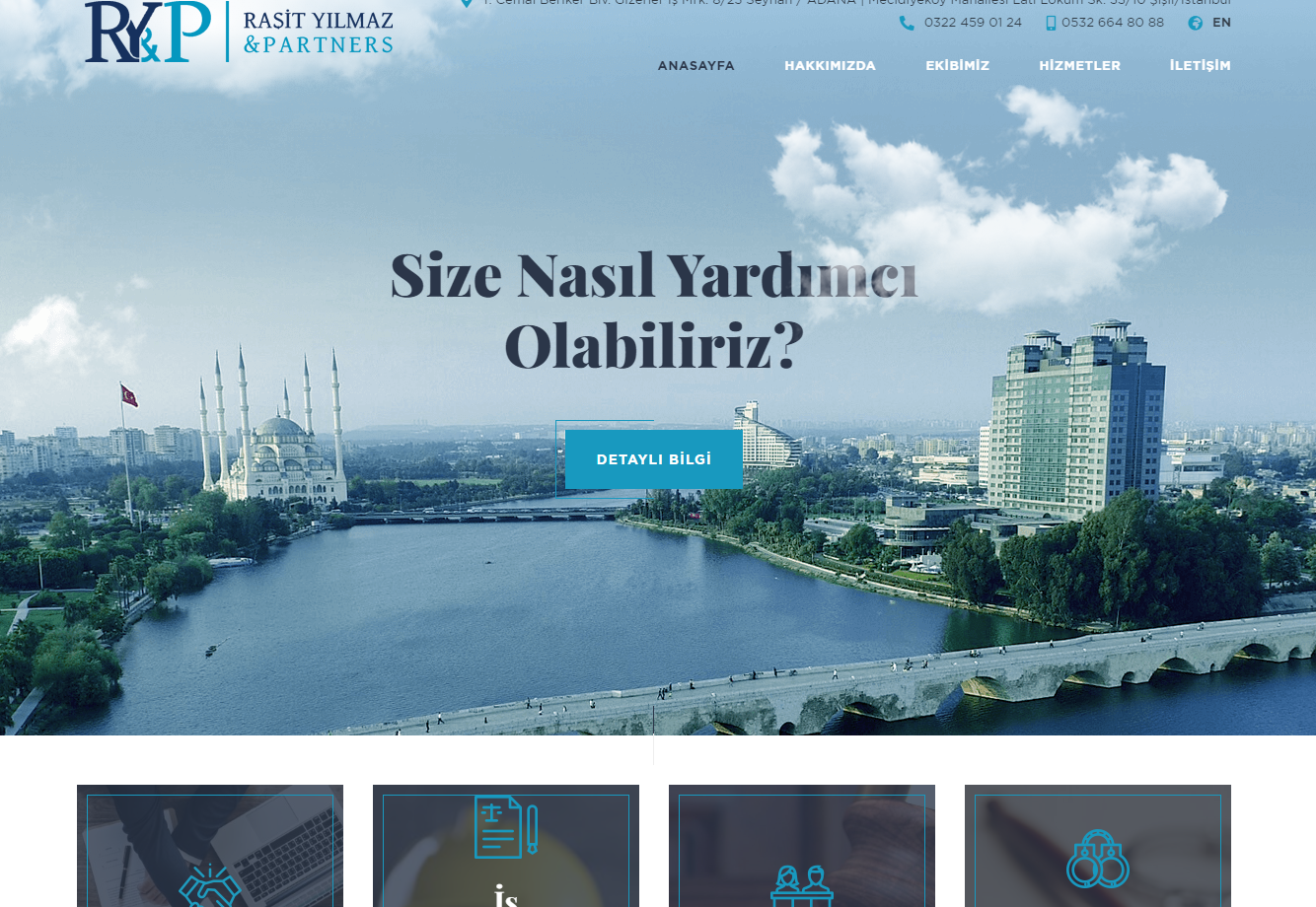 RASIT YILMAZ PARTNERS HUKUK BUROSU web site tasarm